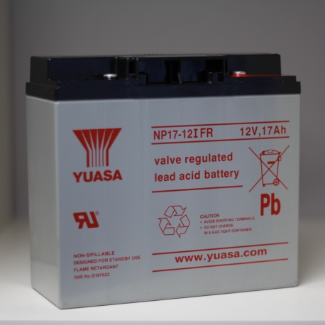 YUASA NP17-12I Batterie rechargeable, Série NP, Régulé par vanne, Cellule  simple, 12 V, Plomb acide, 17 Ah, Boulon